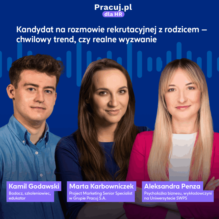 Podcast pracuj.pl - Kandydat na rozmowie rekrutacyjnej z rodzicem? 3 kamil godawski PracujPL Sezon 2 Okladka EP 03 1x1 1