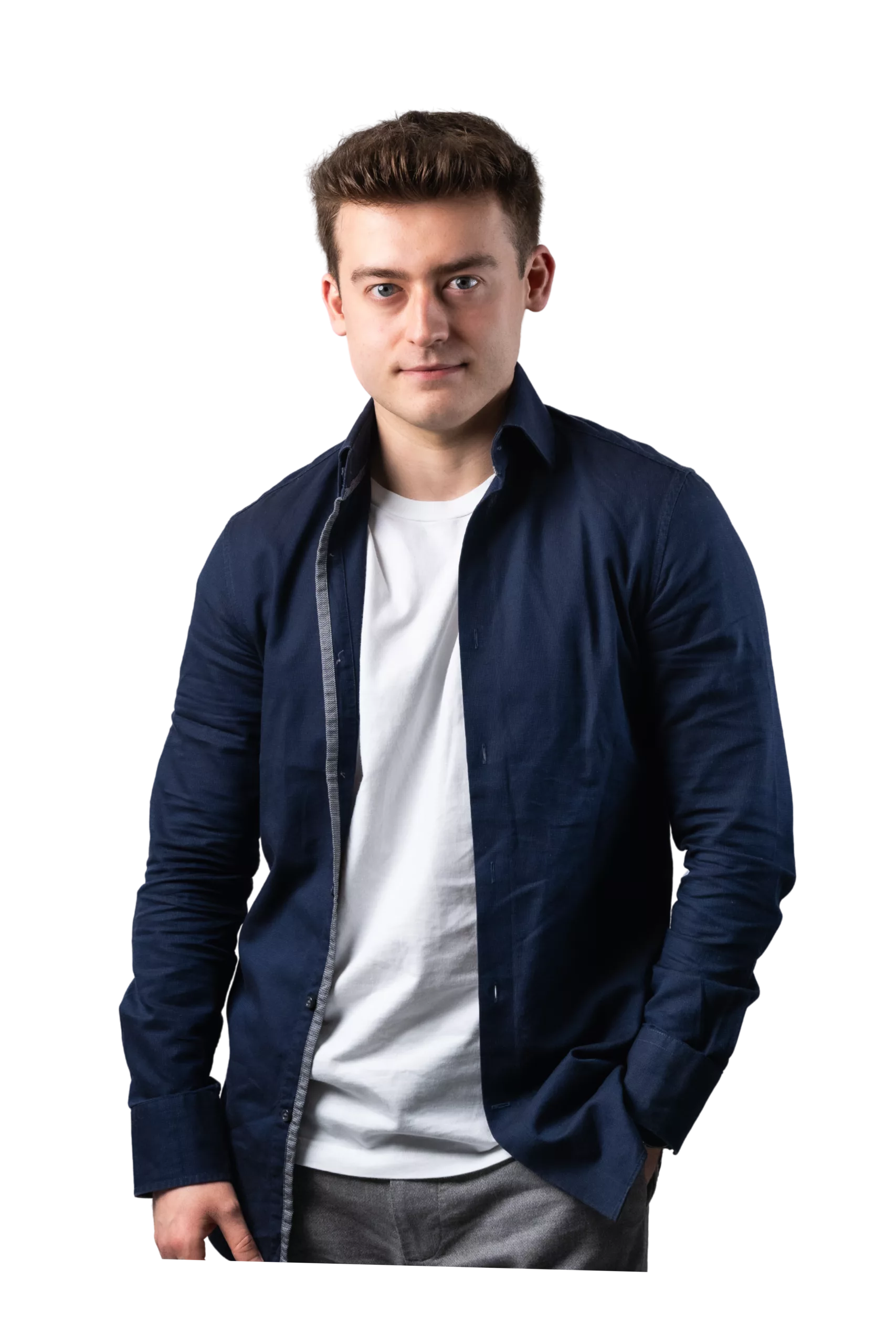 Kamil Godawski podczas prowadzenia wystąpienia